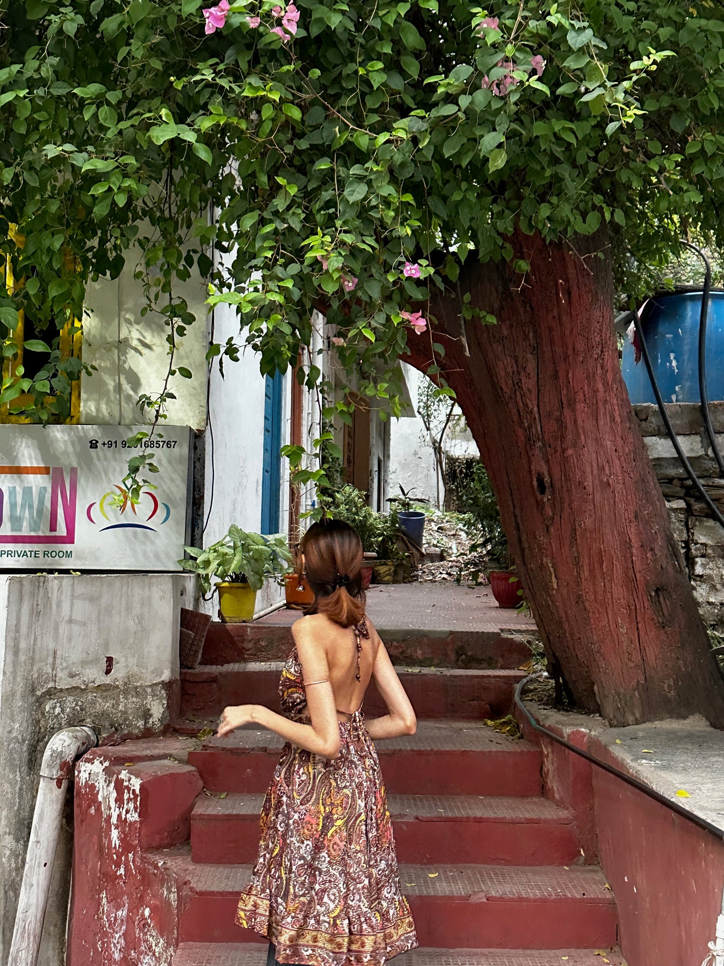 Boho Backless Short Dress