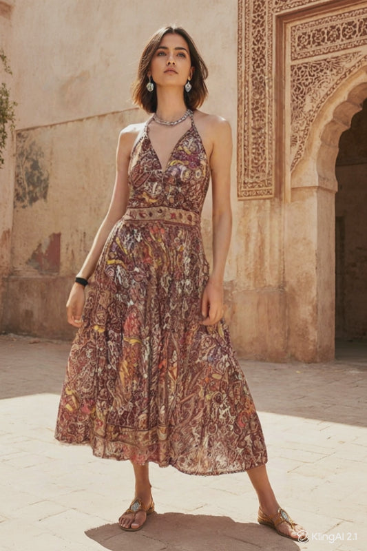 Boho Backless Short Dress